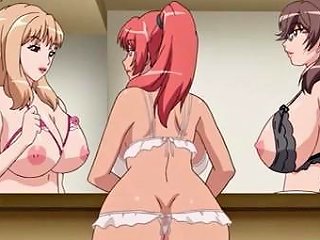 Three Busty Hentai Babes Sucking And Sharing Cock